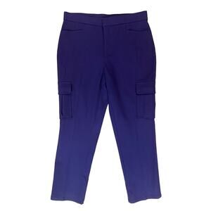 Isaac Mizrahi Live Purple Stretch Cargo Women’s Crop Pants Size Petite 6P NWOT